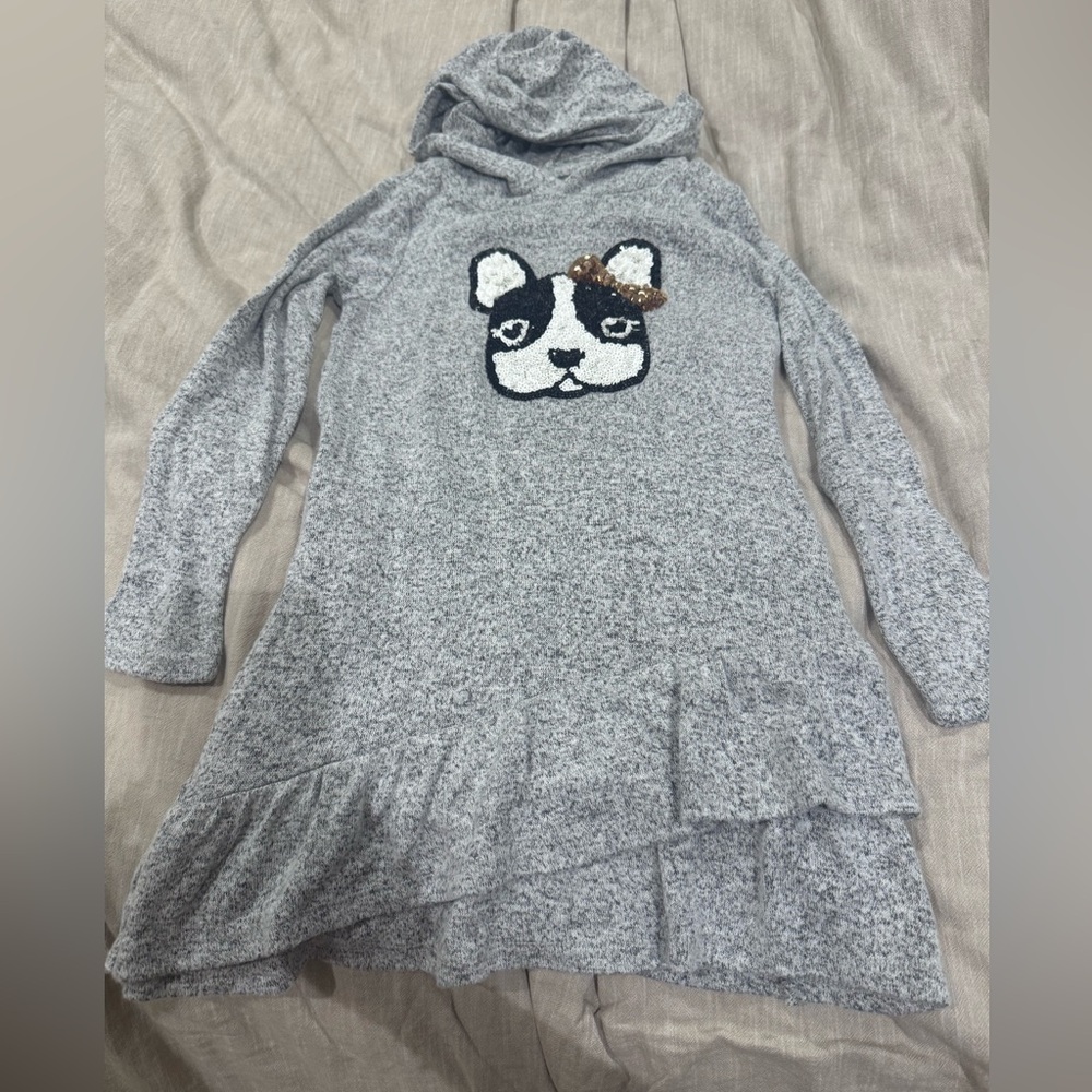 Bailey Lane Girls Long Sleeve Hooded Puppy Dress. Size S (6/6x).